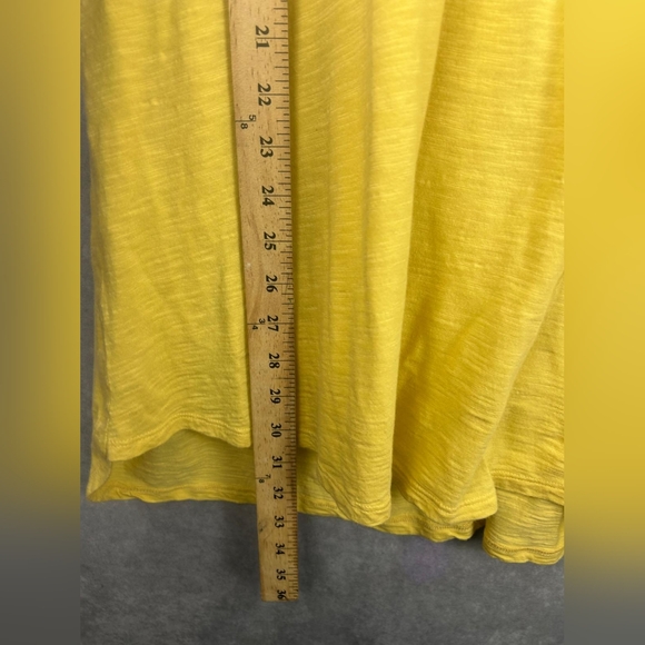 J.Jill Women's Pima Seamed Elbow Sleeve Tunic Top‎ Mustard Yellow Flowy 3X - Picture 12 of 13